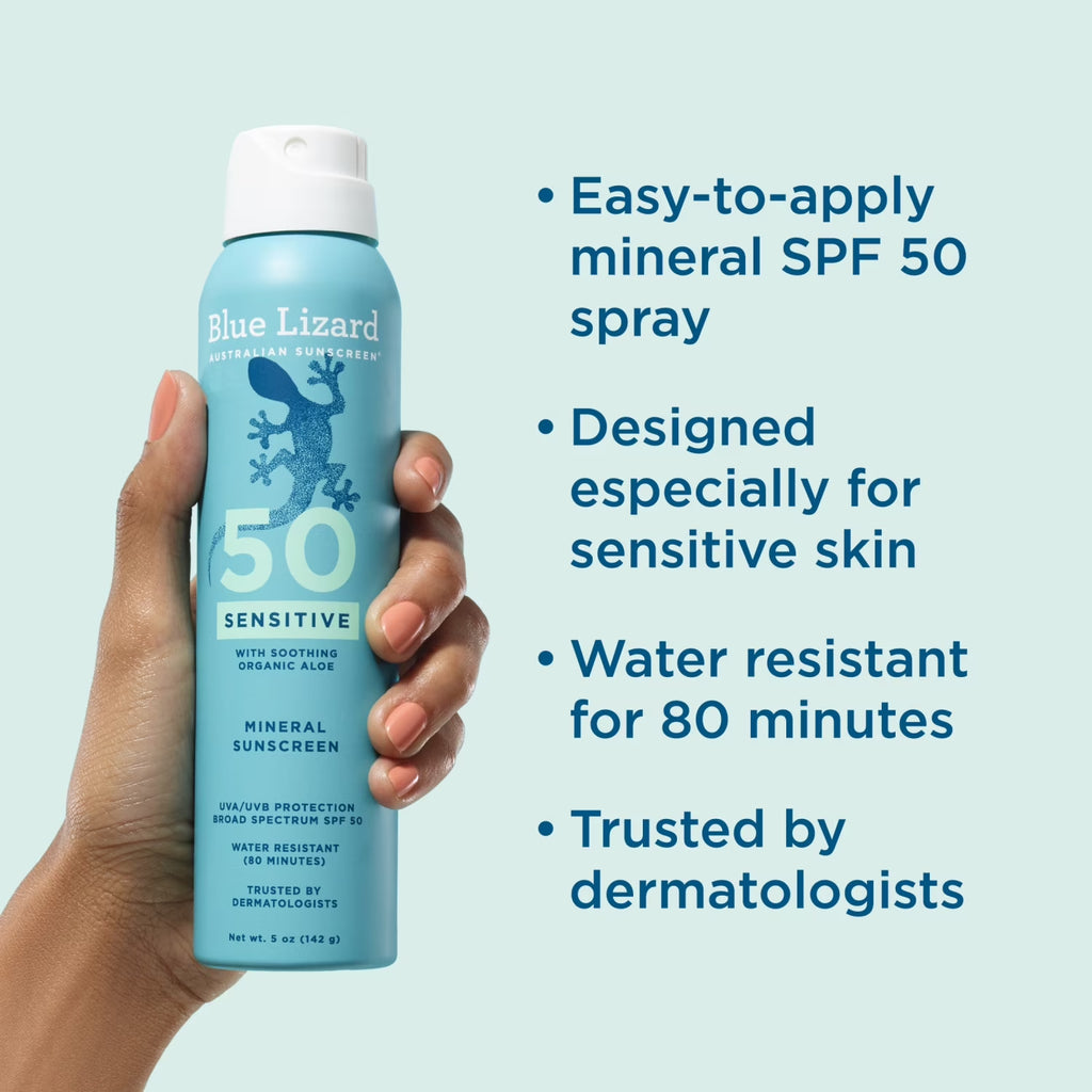 Sensitive Mineral SPF 50 Spray, Zinc Oxide, 5 Oz