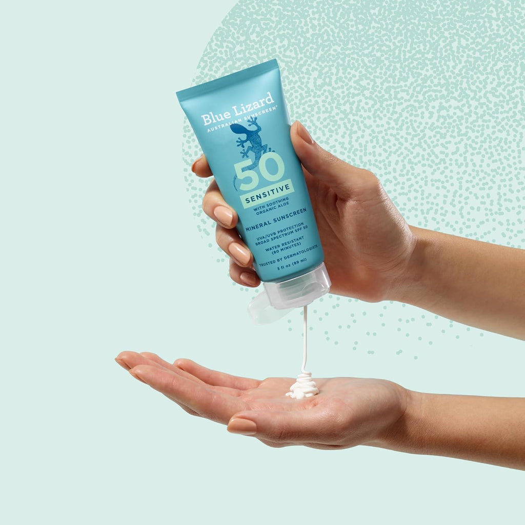 SENSITIVE Mineral Sunscreen with Zinc Oxide, SPF 50+, Water Resistant, UVA/UVB Protection with Smart Cap Technology - Fragrance Free, 3 Oz. Tube