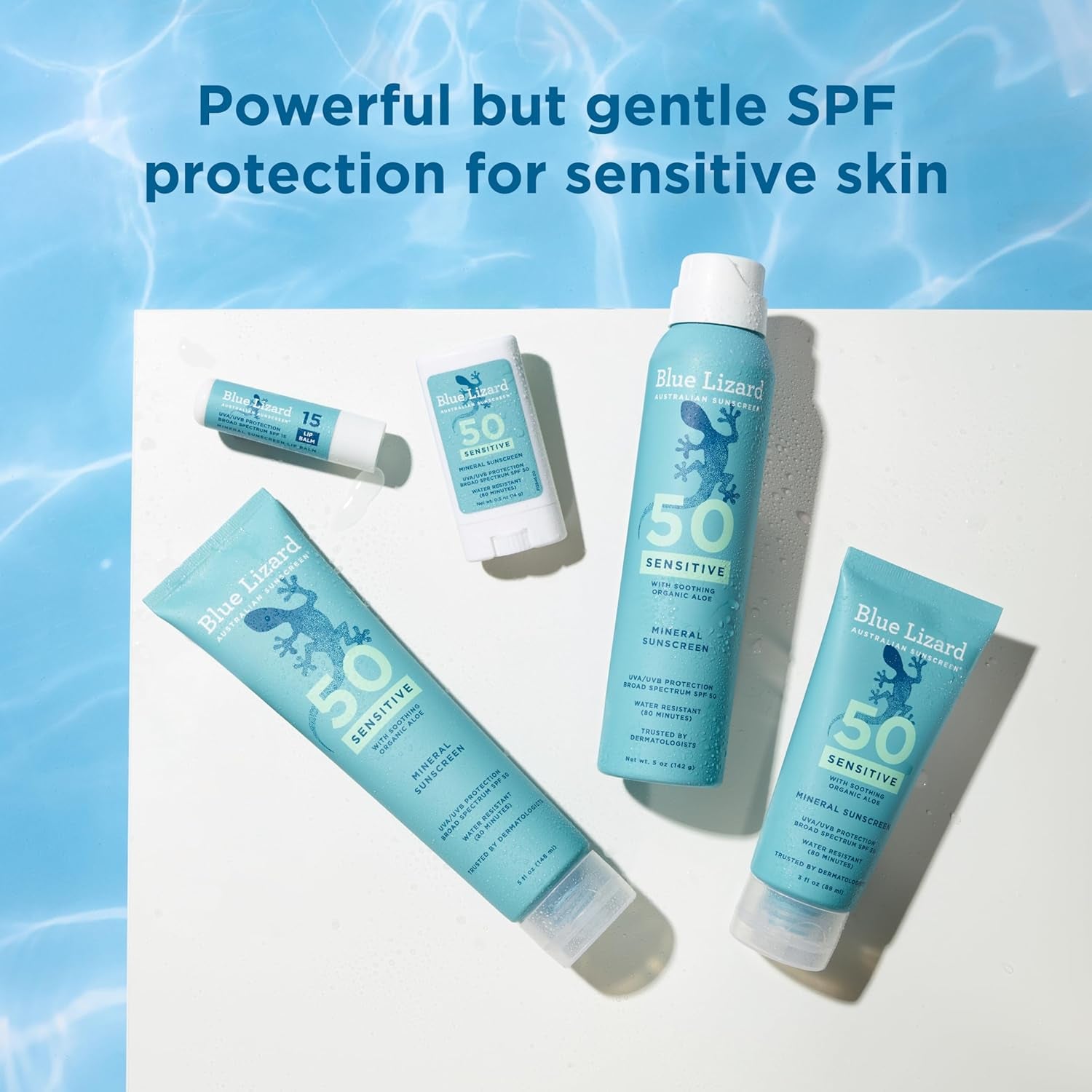 SENSITIVE Mineral Sunscreen with Zinc Oxide, SPF 50+, Water Resistant, UVA/UVB Protection with Smart Cap Technology - Fragrance Free, 3 Oz. Tube